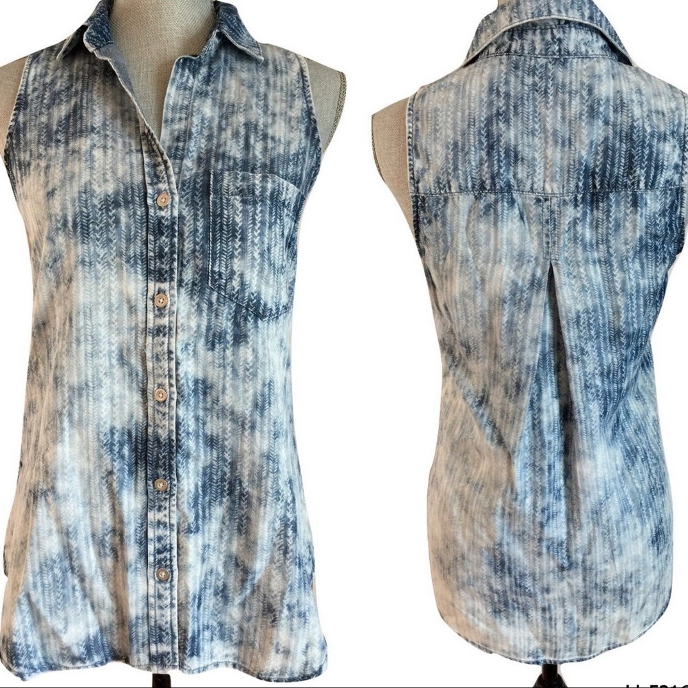 CLOTH AND STONE | Herringbone Chambray Tank